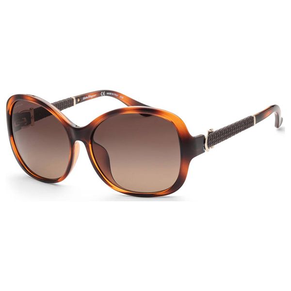 Kính Mát Salvatore Ferragamo Women SF744SLA-214-59 Fashion 59mm Tortoise Sunglasses Phối Màu - 1