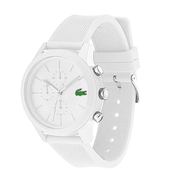 Đồng Hồ Nam Lacoste 12.12 Chronograph Watch With White Silicone Strap 2010974 Màu Trắng