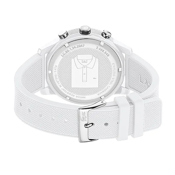 Đồng Hồ Nam Lacoste 12.12 Chronograph Watch With White Silicone Strap 2010974 Màu Trắng