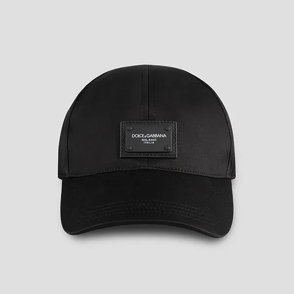 Mũ Dolce & Gabbana D&G Logo Patch Baseball Cap GH590A FUFJR N0000 Màu Đen Size S