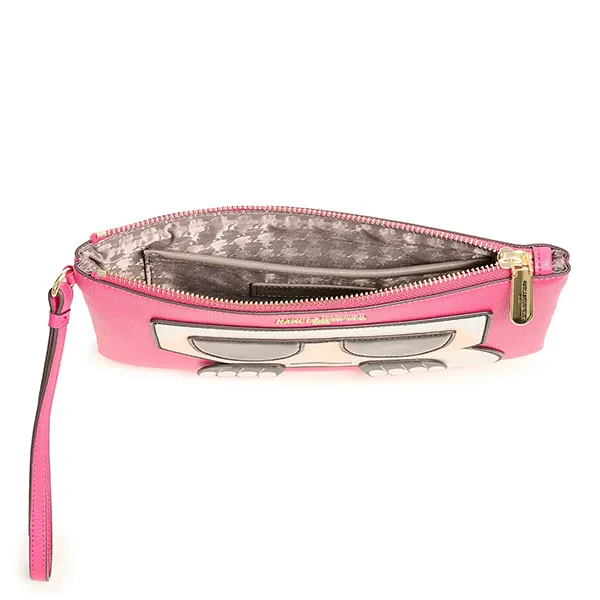 Túi Cầm Tay Karl Lagerfeld Maybelle Pouch Wristlet Màu Hồng