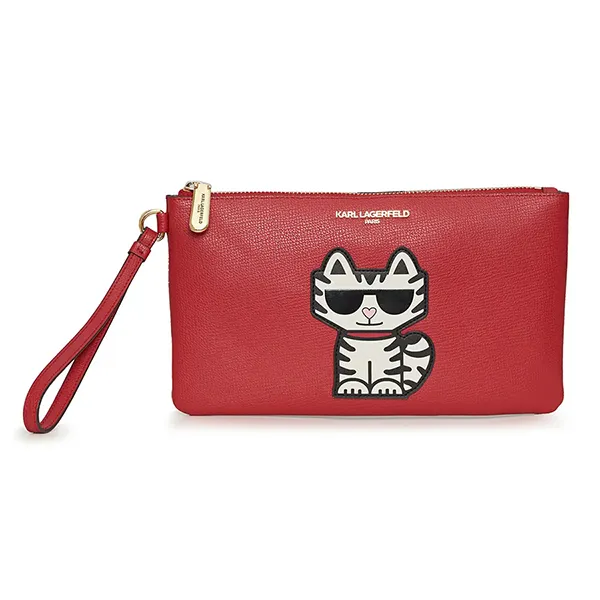 Túi Cầm Tay Karl Lagerfeld Maybelle Pouch Wristlet Màu Đỏ - Túi xách - Vua Hàng Hiệu