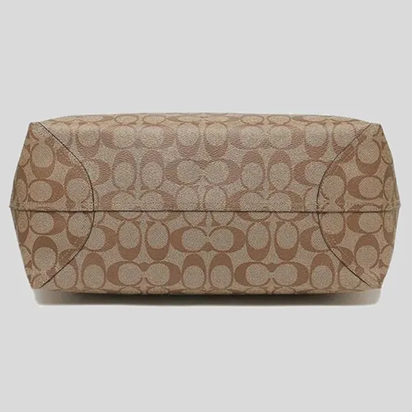 Túi Xách Coach City Tote In Signature Canvas Khaki Marble Blue 5696 Màu Nâu/Xanh