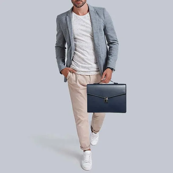 Cặp Montblanc Meisterstück Briefcase 114524 Màu Xanh Navy