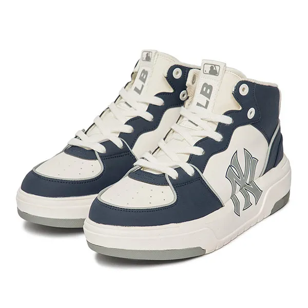 Giày Thể Thao MLB Chunky Liner High New York Yankees 3ASXCB12N-50NYD Màu Xanh Trắng Size 280