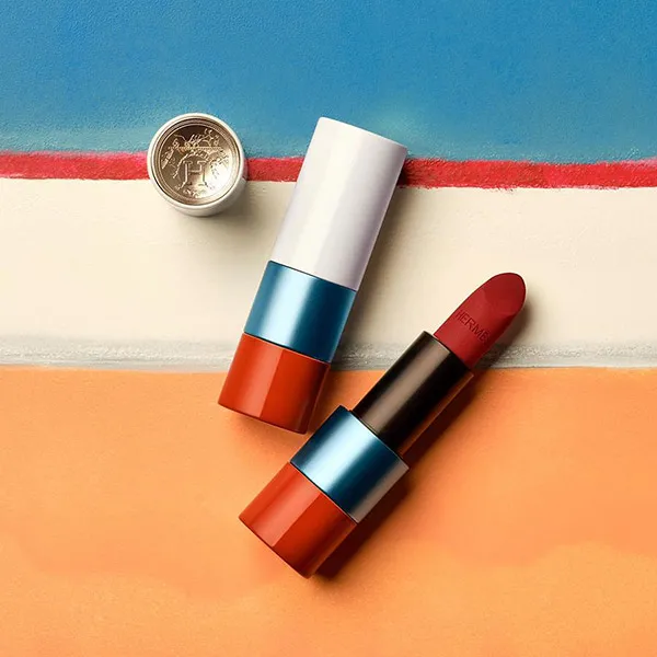 Son Hermès Rouge Matte Lipstick Limited Edition 76 Rouge Cinabre Màu Đỏ Thuần