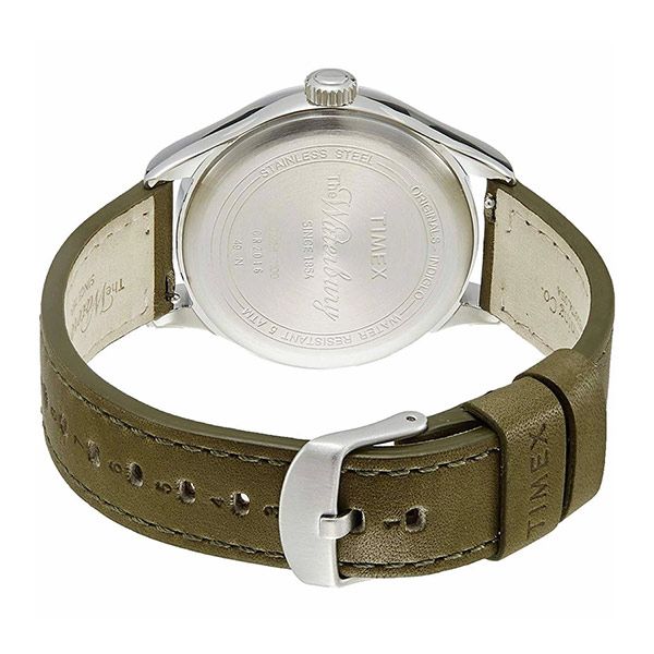 Đồng Hồ Nam Timex Waterbury Quartz Cream Dial Green Leather Men's Watch TW2R71100 Màu Xanh Rêu - 4