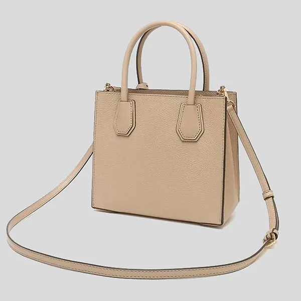 Túi Xách Michael Kors Mercer Medium Pebbled Leather Crossbody Bag Bisque 35S1GM9M2L Màu Be