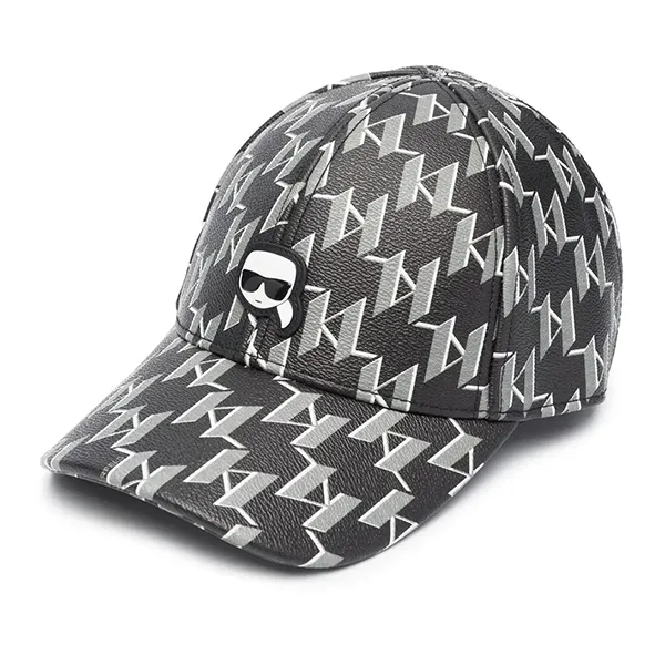 Mũ Karl Lagerfeld K/Ikonik Monogram-Print Cap Màu Đen Xám