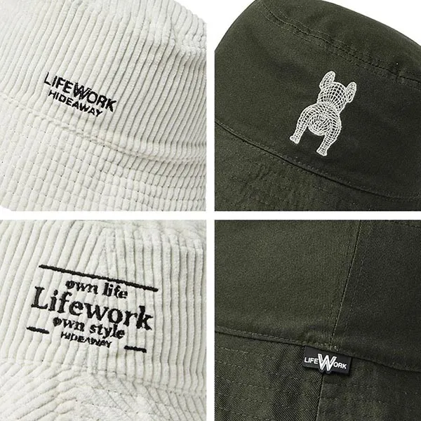 Mũ LifeWork Corduroy Waffen Đội 2 Mặt (Xanh – Trắng) - Mũ nón - Vua Hàng Hiệu