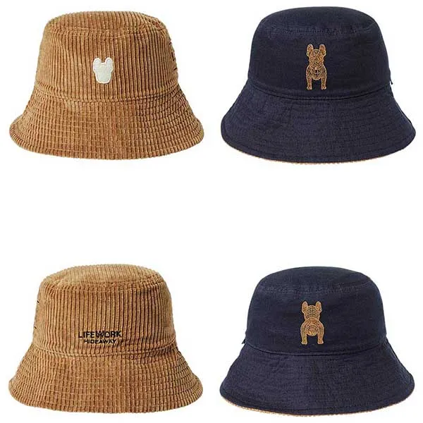 Mũ LifeWork Corduroy Waffen Đội 2 Mặt (Xanh Navy - Nâu) - Mũ nón - Vua Hàng Hiệu