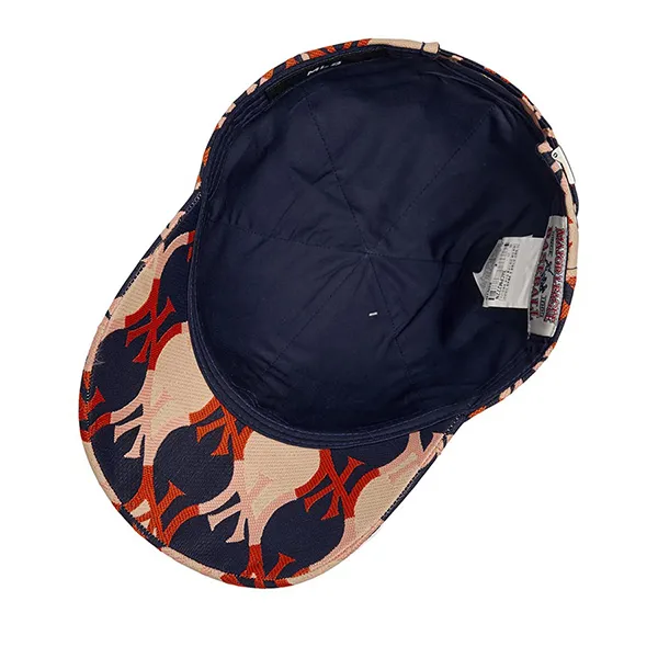 Mũ MLB Argyle Monogram Structure Ball Cap New York Yankees 3ACPM222N-50NYD Màu Navy Kem - Mũ nón - Vua Hàng Hiệu
