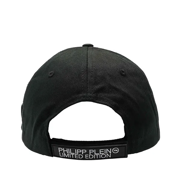 Mũ Philipp Plein Black Cotton Gabardine Baseball Cap Màu Đen