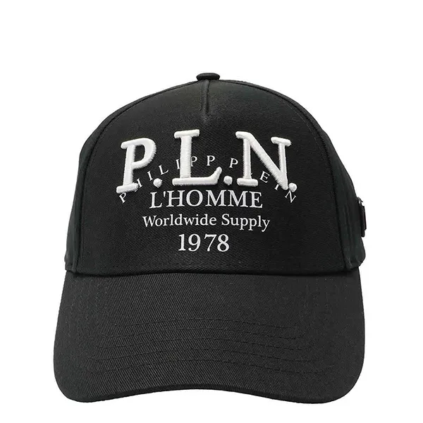 Mũ Philipp Plein Black Cotton Gabardine Baseball Cap Màu Đen