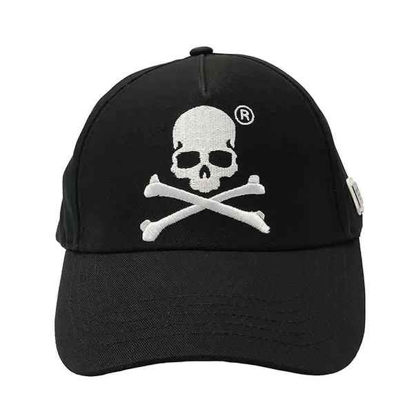 Mũ Philipp Plein Black Cotton Skull Cap Màu Đen