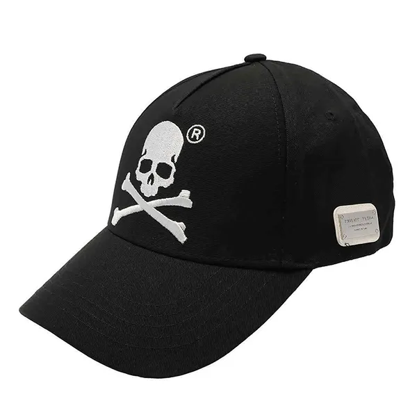Mũ Philipp Plein Black Cotton Skull Cap Màu Đen