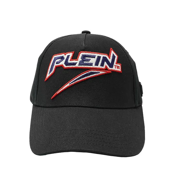 Mũ Philipp Plein Black Space Plein Cotton Gabardine Baseball Cap Màu Đen