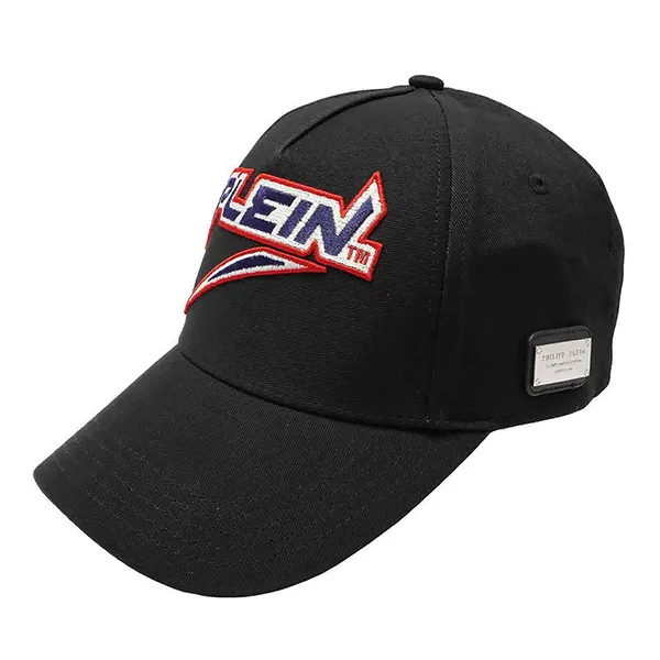 Mũ Philipp Plein Black Space Plein Cotton Gabardine Baseball Cap Màu Đen