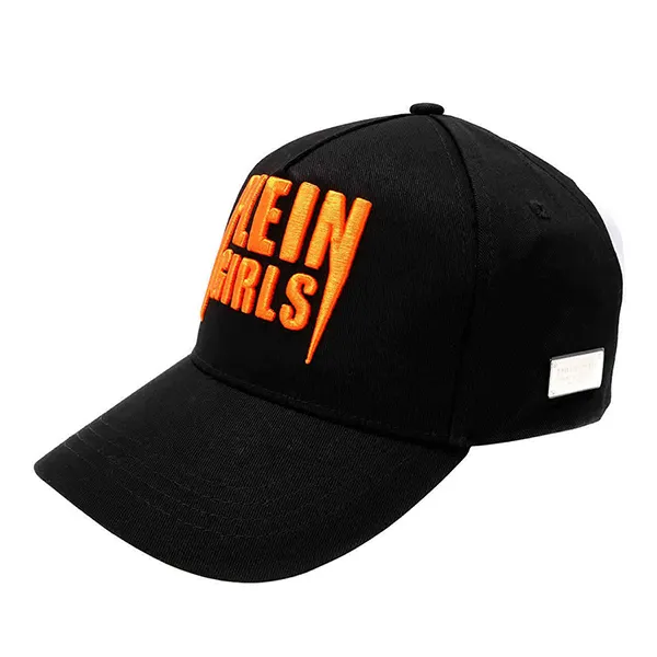 Mũ Philipp Plein Embroidered Plein Girls Cotton Baseball Cap - Orange Màu Đen Cam