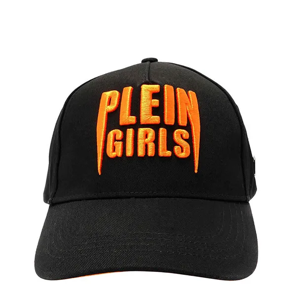 Mũ Philipp Plein Embroidered Plein Girls Cotton Baseball Cap - Orange Màu Đen Cam