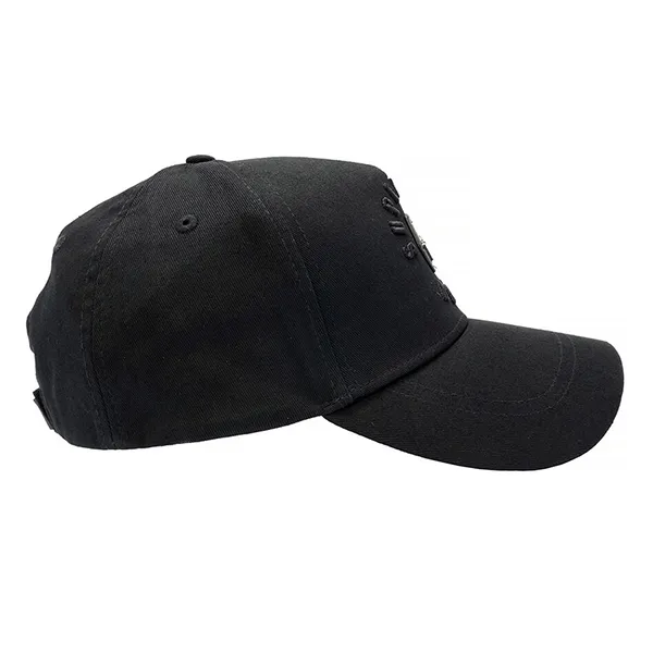 Mũ Philipp Plein Super Star Plein Logo Cotton Gabardine Baseball Cap Màu Đen