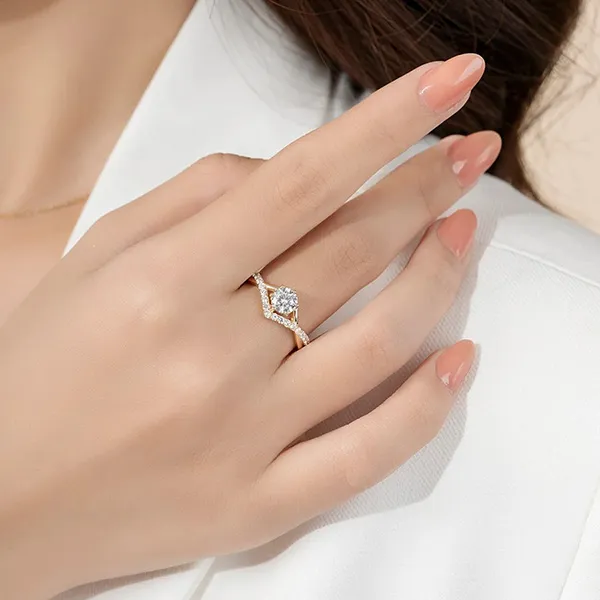 Nhẫn Huy Thanh Jewelry NDINO 211 - 14K - Đá Cubic Zirconia Màu Vàng Gold - Trang sức - Vua Hàng Hiệu