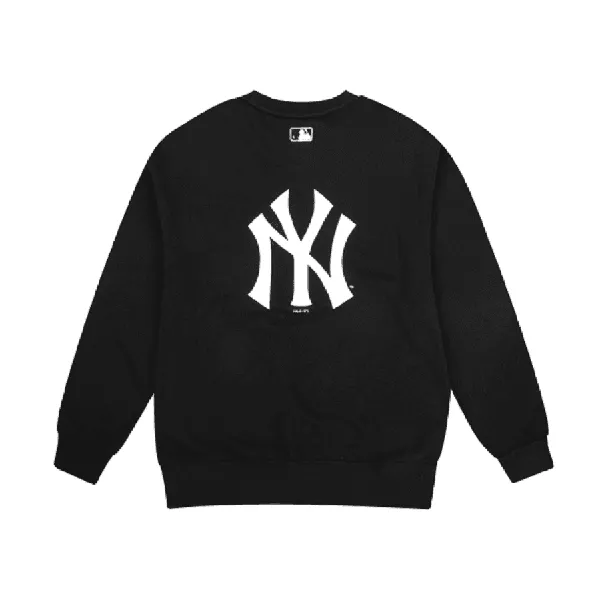 Áo Nỉ Sweater MLB New York Yankess Bark Big Logo Overfit Sweatshit In Black Màu Đen