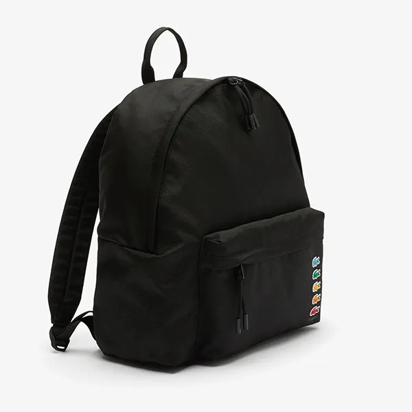 Balo Lacoste Men's Polaroid Multicolor Croc Backpack NH3539PD Màu Đen