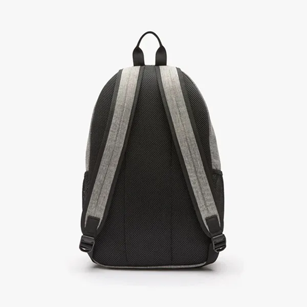 Balo Lacoste Unisex Neocroc Branded Zip Canvas Backpack NH3887NZ Màu Xám Đen