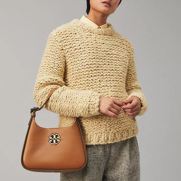 Túi Đeo Vai Tory Burch Miller Hobo Shoulder Bag Màu Nâu - Túi xách - Vua Hàng Hiệu