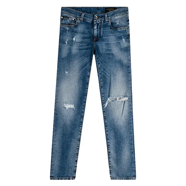 Quần Jeans Dolce & Gabbana D&G Style Classic Silver Tag GY07LD G8X96 Màu Xanh
