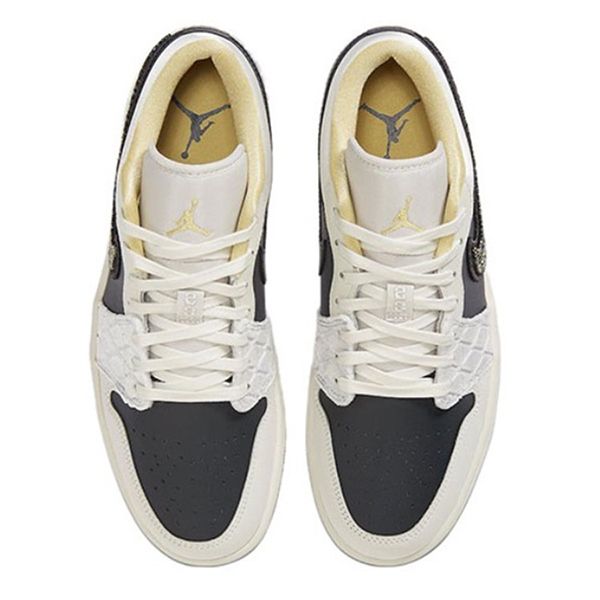 Giày Thể Thao Nike Jordan 1 Low 'Beaded Swoosh' DV1762-001 Màu Xám Đen Size 42 - 3