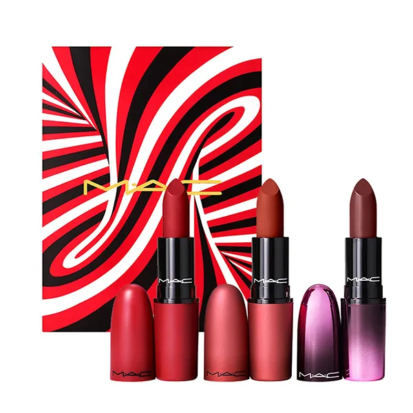 Set 3 Thỏi Son MAC Kiss Of Magic Lip Kit 3 Lipstick Tông Đỏ - Son Môi - Vua Hàng Hiệu