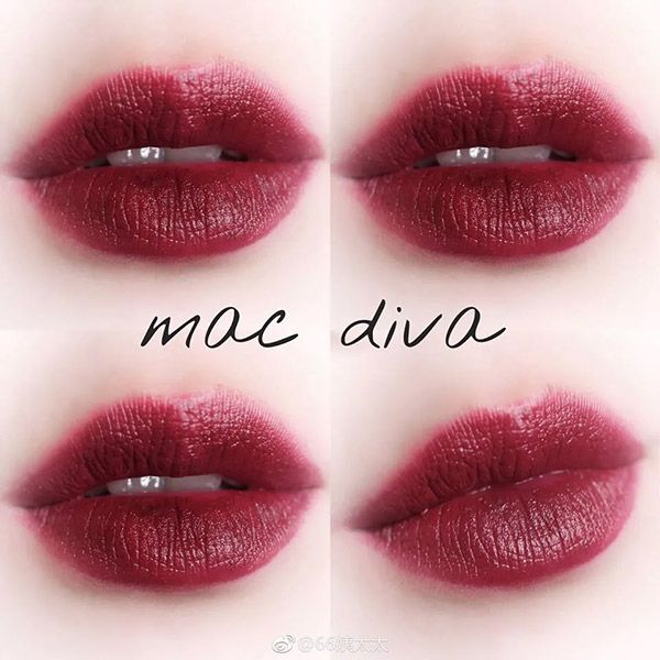 Son Mac Màu Đỏ Mận Mac Diva Matte Lipstick Sang Trọng - 1