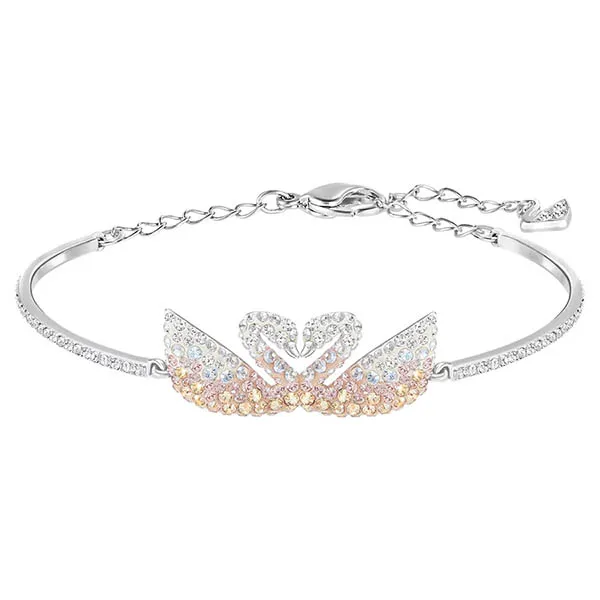 Vòng Đeo Tay Swarovski Iconic Swan Banglemulticolored, Rhodium Plated 5256264 Màu Bạc - Trang sức - Vua Hàng Hiệu