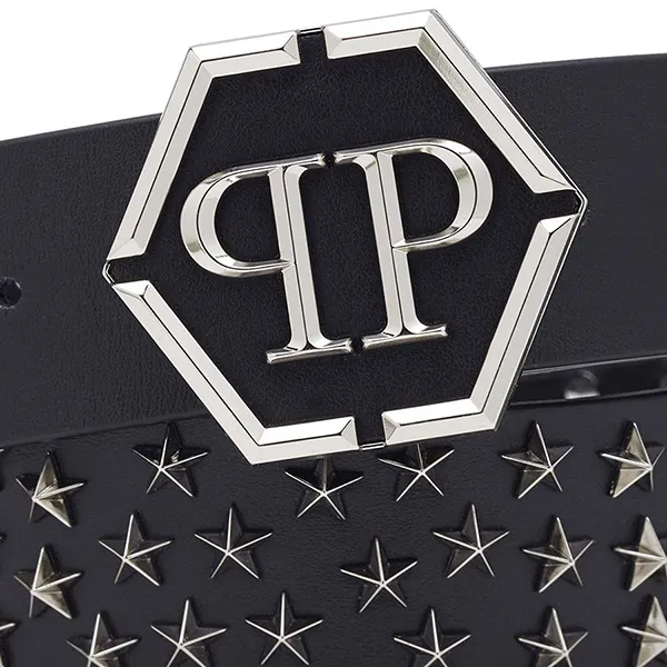 Thắt Lưng Nam Philipp Plein Stars Leather Belt Màu Đen - Thắt lưng - Vua Hàng Hiệu