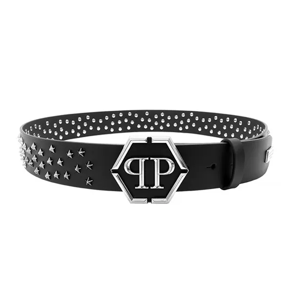 Thắt Lưng Nam Philipp Plein Stars Leather Belt Màu Đen - Thắt lưng - Vua Hàng Hiệu