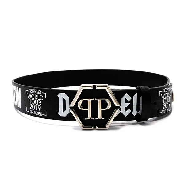 Thắt Lưng Nam Philipp Plein Thunder Logo Leather Belt Màu Đen Size 85 - Thắt lưng - Vua Hàng Hiệu