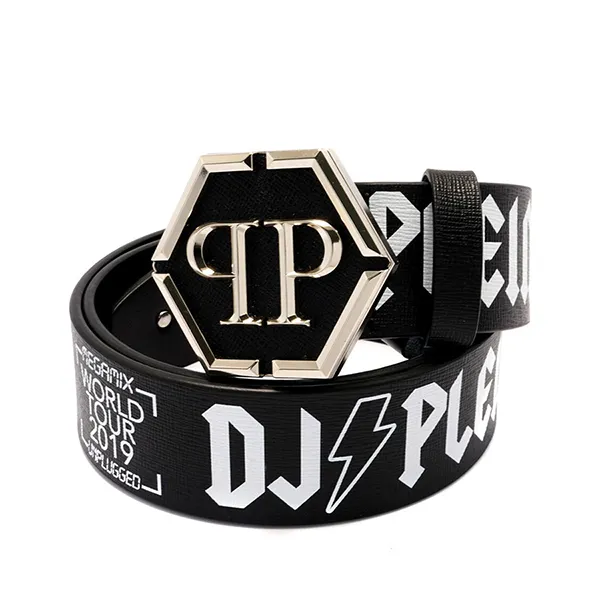Thắt Lưng Nam Philipp Plein Thunder Logo Leather Belt Màu Đen Size 85 - Thắt lưng - Vua Hàng Hiệu