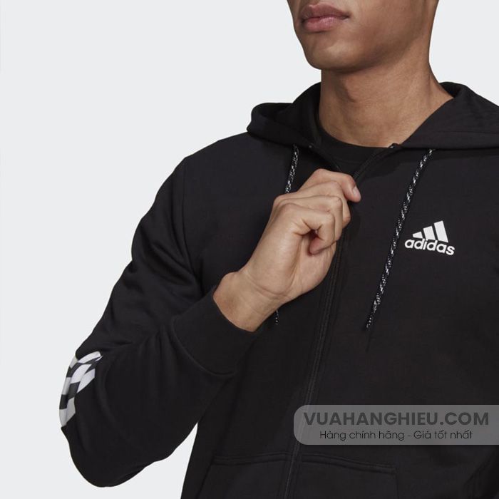 Áo khoác Adidas vải gió 2 lớp phối viền vai AK04 - áo khoác nam VNXK có mũ  | Shopee Việt Nam