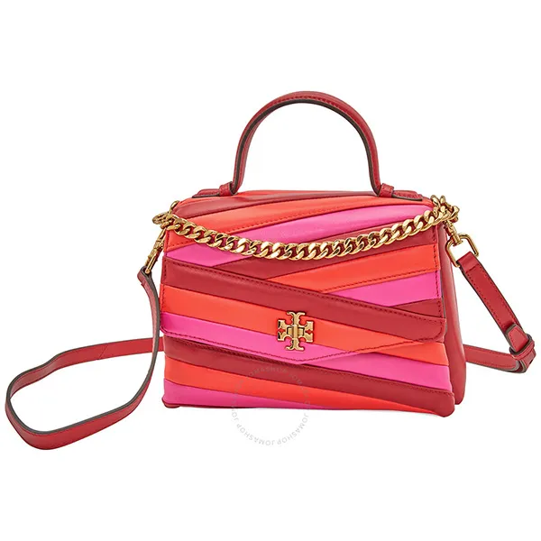 Túi Xách Tory Burch Ladies Kira Chevron Top Handle Satchel In Colorblock 64202 Màu Đỏ