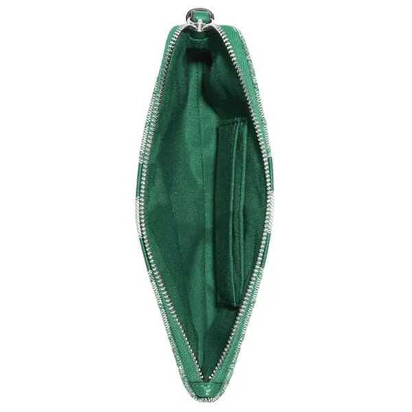 Túi Cầm Tay Coach Large Dempsey Wristlet In Signature Jacquard C8841 Green Màu Xanh Lá