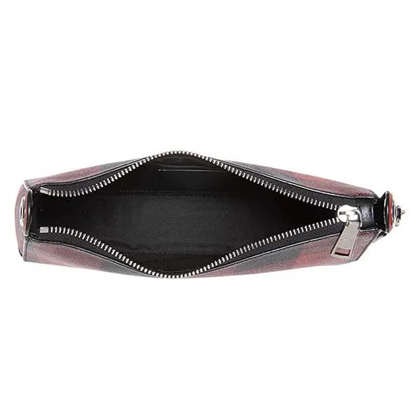 Túi Đeo Chéo Coach Baguette With Buffalo Plaid Print C6818 Màu Đỏ Đen