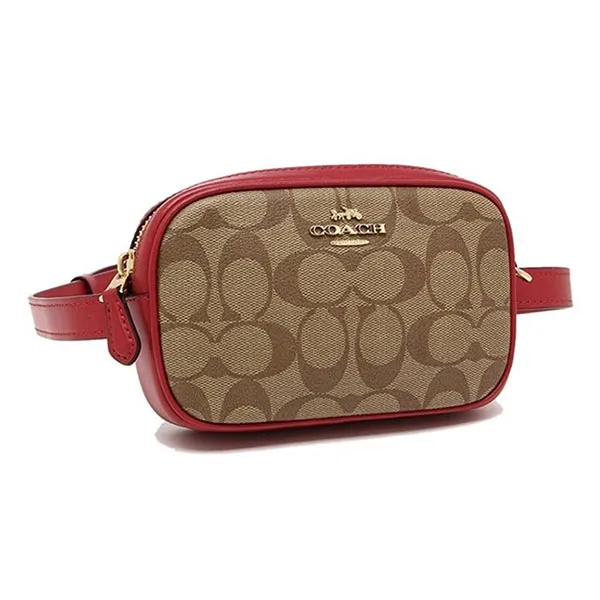 Túi Đeo Chéo Coach Belt Bag Tas Pinggang Sling Bag Tas Wanita Original F39657 Màu Nâu Đỏ