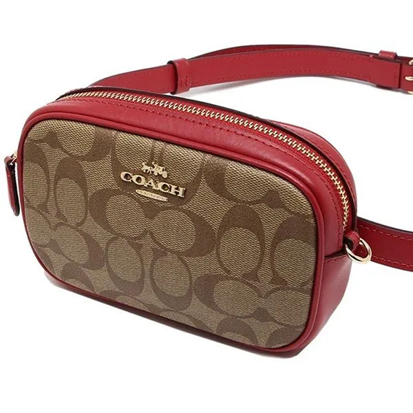 Túi Đeo Chéo Coach Belt Bag Tas Pinggang Sling Bag Tas Wanita Original F39657 Màu Nâu Đỏ