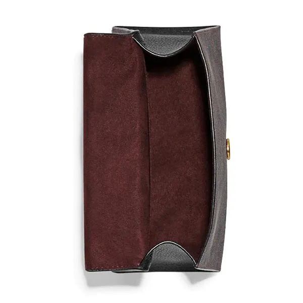 Túi Đeo Chéo Coach C7226 Pepper Satchel In Signature Canvas Brown Black Màu Nâu Đen