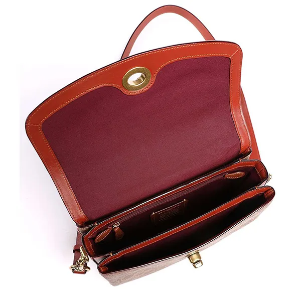 Túi Đeo Chéo Coach Cassie Crossbody In Signature Canvas 68349 Màu Cam Nâu