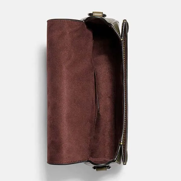 Túi Đeo Chéo Coach Georgie Crossbody Saddle Bag Màu Xanh Rêu C2805