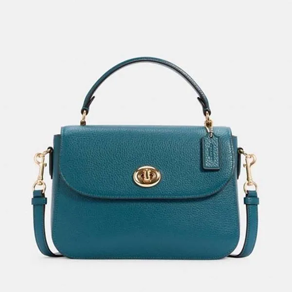 Túi Đeo Chéo Coach Marlie Top Handle Satchel C1557 Màu Xanh Đậm - Túi xách - Vua Hàng Hiệu