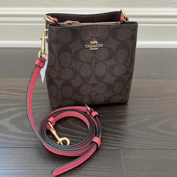 Túi Đeo Chéo Coach Mini Town Bucket Bag C7269 Màu Nâu Đen - Túi xách - Vua Hàng Hiệu